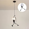 Miniatyrbillede 1 af 5: Pendellampe Iron Creative Lysekrone Hængende Lys Loftlampe til Børneværelse Soveværelse Stue Lobby Køkken - Moderne - Pære medfølger ikke