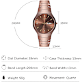 Miniatyrbillede 5 af 7: Minimalistiske Par Ure Kvinder Mænd Håndleds Ur Forretning Rustfrit Stål Ur Analog Kvarts Ur 50m Vandafvisende Lysende Ur Rosenguld A Rose gold A