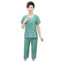 Miniatyrbild 2 av 7: Varumärken Designer Dam Sovkläder Sommar Dam Pyjamas Set Tunn Lös Kortärmad Pyjamas Kvinnor Ventilation Hemkläder Blå 2 4XL 70-80Kg
