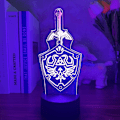 Miniatyrbillede 1 af 7: 3D Illusion Nattlampa Legend of Zelda Sänglampa Zelda L