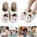 Miniatyrbilde 2 av 8: Varme Jule-Topplapper for Kvinner og Menn, Elgdesign White Snowman J 39/40 EU