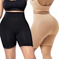 Miniatyrbillede 2 af 6: Dame Højtaljede Tummy Control Briefs, Komfortable Sømløse Shapewear (Sort) black L