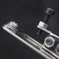 Miniatyrbillede 5 af 5: Justerbar metal lynlås guide montering til hjem industri symaskine Mengxi {DB} Sølv Silver