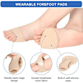 Miniatyrbillede 3 af 6: Metatarsal Pad, 2 stk Gel Plantar Pad Foddyna Hårdhud Puder og Blærer, Metatarsal Pads til Kvinder Mænd Støtte Metatarsalgi, Mortons Neurom