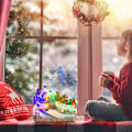 Miniatyrbillede 2 af 5: LED Julelandsby, Julehusscene med LED-lys