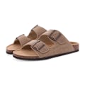 Miniatyrbild 1 av 7: Crestar Kvinnor Classic Cork Tompa Nya Unisex Suede Flats Sandaler Med Arch Support Summer Beach Slides Justerbara Buckle Skor Crestar Suede-AT 37