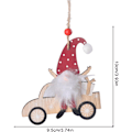 Miniatyrbilde 5 av 8: Jule-Nissepynt - Trefigurer til Henging for Hjem, Fest og Bil Car