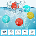 Miniatyrbillede 4 af 7: 15 stk. Selvlukkende Vandbomber, Genanvendelige Silikon Splash-bolde til Pool & Strandfest Sjov 15 pcs