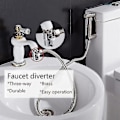 Miniatyrbild 4 av 5: Brytare Kran Adapter Diskho Splitter Avledningsventil Vattenkran Anslutning för toalett Bidé Dusch Kökstillbehör
