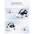 Miniatyrbillede 1 af 4: Justerbar Hovedrem til Quest 2/Quest 3, Elite Strap Udskiftning for Forbedret Komfort White