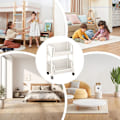 Miniatyrbillede 4 af 8: Rullende Opbevaringsvogn, Multi-Niveau Organizer med Hjul til Bøger og Legetøj 2nd floor