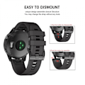 Pikkukuva 3 / 6: Tech-Protect Garmin Fenix 26 mm Ranneke Smooth Musta 40