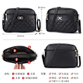 Miniatyrbillede 2 af 7: 2024 Ny firlags stor kapacitet middelaldrende kvinders taske mode rombe crossbody skuldertaske all-match kamerataske lille firkantet taske Oak Red