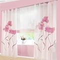 Pikkukuva 1 / 5: Scarfgardin 2- print gardin Blommönstergardin för vardagsrummet Scarfspänne (Bred 150cm Höjd 245cm, Rosa)