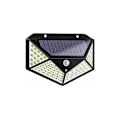 Miniatyrbillede 3 af 4: Sæt med 2 Solar Flood Lights med bevægelsessensor 100LED Fyrsidet lys Solar Wall Light