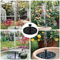 Miniatyrbillede 2 af 11: Solcelledrevet springvand - Fontæne - Sol Springvandspumpe-16CM sort sort black