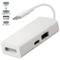 Pikkukuva 1 / 5: SQBB Usb-c Magsafe-adapter 3 i 1 Typ-c till Magsafe 1/2-konverteradapter för bärbara datorer Bärbara datorer Smartphones Vit