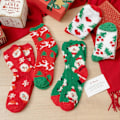 Pikkukuva 4 / 8: Joulu sukat unisex naiset miehet | pehmeät sukat joulu & sukat adventtikalenteri | onnelliset sukat joulu ja joulu sukat Set 1 10