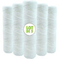 Miniatyrbilde 2 av 3: Set med 5 antisediment-filterpatroner 9 tum 3/4 - 20 mikron, kompatibel med 10 tums filter, produsert i Frankrike - Shlm