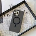 Telefonfodral - Silikon - Baksida - MagSafe - Lämplig för iPhone 15 Pro Max - Transparent Svart