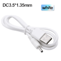 Miniatyrbillede 1 af 7: USB til DC 3,5 mm Power Jack-stik 5V Oplader Power 3,5*1,35 mm Universal Til HUB Mini Fan Router Højttaler MP3/MP4 hvid 1m
