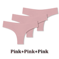 Miniatyrbillede 1 af 7: 3st Seamless Maillard Trosor Ultratunna brasilianska trosor Dam Is Silk Underkläder Sexig Trosa Låg midja G-string Kvinna Solid Set11 XL