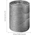 Miniatyrbilde 6 av 8: Rustfritt stålnett - Dobbeltlags personvernnett for hage skadedyrkontroll 127mm x 15m