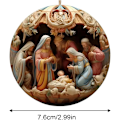 Miniatyrbilde 6 av 8: 5-delt Julekrybbe Ornamentsett, Kristne Juledekorasjoner, Souvenirgaver Packaging of 5 pieces