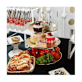 Miniatyrbillede 3 af 3: Kagestativ i rustfrit stål, 3-etagers cupcake-stativ, serveringsbakke, kage, dessertstativ, nyt
