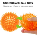 Miniatyrbilde 4 av 5: CQBB Liten apportboll for hunder, gummi, fargerik valpeleksak, lekeboll for hunder, pipende leksak for hunder, piggboll for hunder. 6 stk