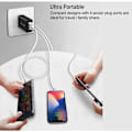 Miniatyrbilde 2 av 5: Svart 33W USB-lader QC 3.0 4-porters USB-lader Flere USB-ladere Kompatibel med iPhone 12/13/11/Samsung S22/S21/S20/Xiaomi/Huawei/OPPO/OnePlus et