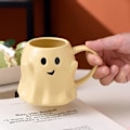 Miniatyrbilde 5 av 8: Halloween Spøkelses Kaffekopp, 400ml Keramikkkopp med Søt Spøkelsesansikt PINK