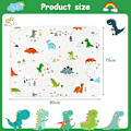 Miniatyrbilde 2 av 7: Tykk Sengteppe for Pottetrening, 70 x 90 cm Vaskbar Madrassbeskytter (Dinosaur Design) White