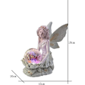 Miniatyrbilde 4 av 4: Hagefigurer Alver Solglasskuler Belysningsstatue Hage Solfigurer Fe Statue Dekorasjon