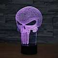 Miniatyrbilde 2 av 8: Punisher Skull 3D-modell Visuell optisk illusjon 7 farger Chan