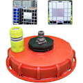 Pikkukuva 6 / 8: IBC-säiliön kansi 163 mm IBC-säiliösovitin CAP Ton-ämpäriadapter med tuuletusreiällä ulkotiloihin