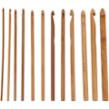 Miniatyrbild 3 av 6: 20 st/parti virkade krokar nålar bambuhandtag väv sömnad verktyg set kit kit