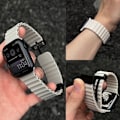 Miniatyrbild 2 av 7: Magnetiskt spänne för Apple Watch Band Ultra 2 49mm 45mm 44mm 40mm 41mm 38 42mm Silikonarmband iWatch Series 7 6 3 se 8 9 Vit 42mm 44mm 45mm 49mm
