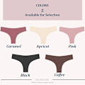 Miniatyrbillede 5 af 7: 3st Seamless Maillard Trosor Ultratunna brasilianska trosor Dam Is Silk Underkläder Sexig Trosa Låg midja G-string Kvinna Solid Set9 M