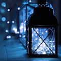 Miniatyrbilde 3 av 4: 4-pakke 20 fot LED-lyslenker, Batteridrevet, Vanntette, 8 Moduser for Fester, Kald Hvit 4 pack cool white