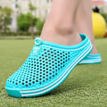 Miniatyrbilde 3 av 7: 2024 Kvinner Sko Strand Tøfler Unisex Hul Ut Casual Par Beach Sandal Flip Flops Sko Icke-Slide Menn Slipp Perfekt. himmelblå 43