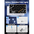 Miniatyrbilde 3 av 4: 6-pak Batteridrevne Feelykter, 7 fot 20 LED for DIY Bryllupsdekor White 6 Pack