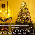 Miniatyrbilde 2 av 7: Batteridrevne Feelykter, 10m 100 LED Varmt Hvit, 8 Moduser for Julepynt 1 pc
