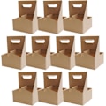 Miniatyrbilde 8 av 8: Bærbare drikkebærere for levering, Levering av drikkebærere | 10X flaskeholder for drikkevarer, Robust pappkoppholder, Flaskeholder for drikkevarer for leveringstjeneste 4-fack bärbar glasunderlägg 10 st