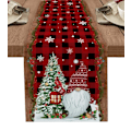 Miniatyrbillede 1 af 7: Julgran Snönman Lin Bord Löpare Kök Matbord Inredning Gård Navidad Xmas Vinterbord Inredning a 180x33cm70x13inch