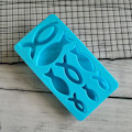 Miniatyrbillede 6 af 7: Silikonefiskform 8 gitter lille isterning chokoladeform kage håndlavet sæbeform gelé buddingform isterningform bakker