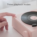 Miniatyrbild 5 av 8: Skivspelare Bluetooth-högtalare ABS Söt Bärbar Trådlös Skivspelare Högtalare Väckarklocka för Hem Sovrum Bord Dekoration (t6e4gryzq0-12)