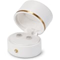 Miniatyrbillede 5 af 5: Læder Ringæske Forlovelsesforslag Bryllup Ring Gaveæske Multifunktionel Smykkeskrin Ørering Halskæde Gaveæske 1 stk white