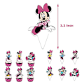 Pikkukuva 2 / 5: SQBB Minnie Mouse Ladan Födelsedagsfest Dekorationer Tillbehör Banner Ballonger Tårtdekorationer Set
