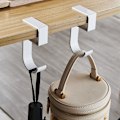 Pikkukuva 11 / 11: 2kpl Kannettava ripustettava laukkukoukku Käsilaukun pidike Monitoiminen pöytäkoukku grey c-shaped